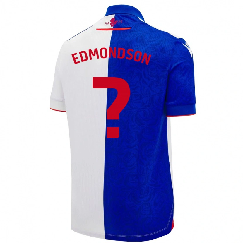 Danxen Mænd Stephen Edmondson #0 Himmelblå Hvid Hjemmebane Spillertrøjer 2024/25 Trøje T-Shirt