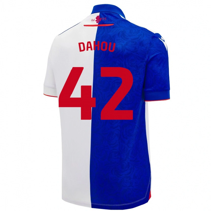 Danxen Mænd Jemima Dahou #42 Himmelblå Hvid Hjemmebane Spillertrøjer 2024/25 Trøje T-Shirt