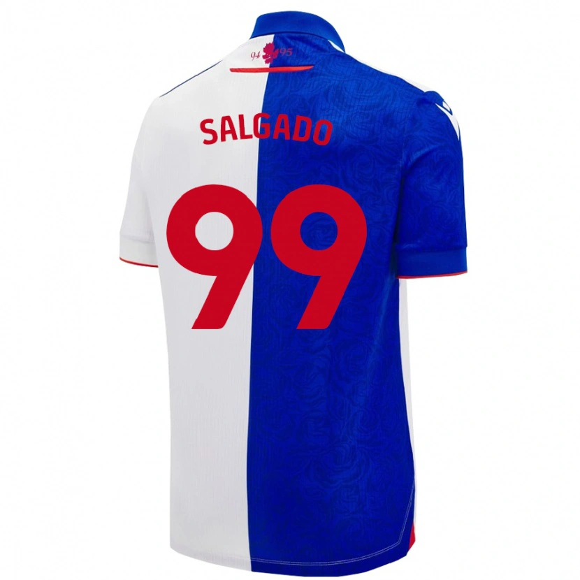 Danxen Mænd Shanell Salgado #99 Himmelblå Hvid Hjemmebane Spillertrøjer 2024/25 Trøje T-Shirt