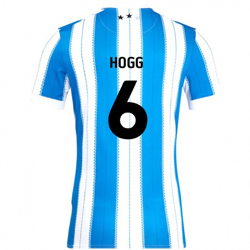 Danxen Mænd Jonathan Hogg #6 Blå Hvid Hjemmebane Spillertrøjer 2024/25 Trøje T-Shirt