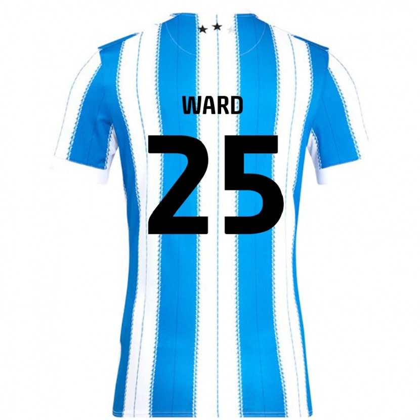 Danxen Mænd Danny Ward #25 Blå Hvid Hjemmebane Spillertrøjer 2024/25 Trøje T-Shirt