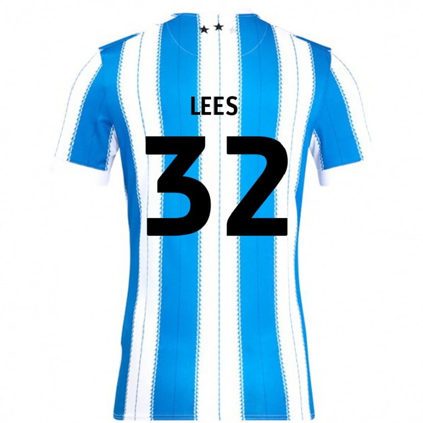 Danxen Mænd Tom Lees #32 Blå Hvid Hjemmebane Spillertrøjer 2024/25 Trøje T-Shirt