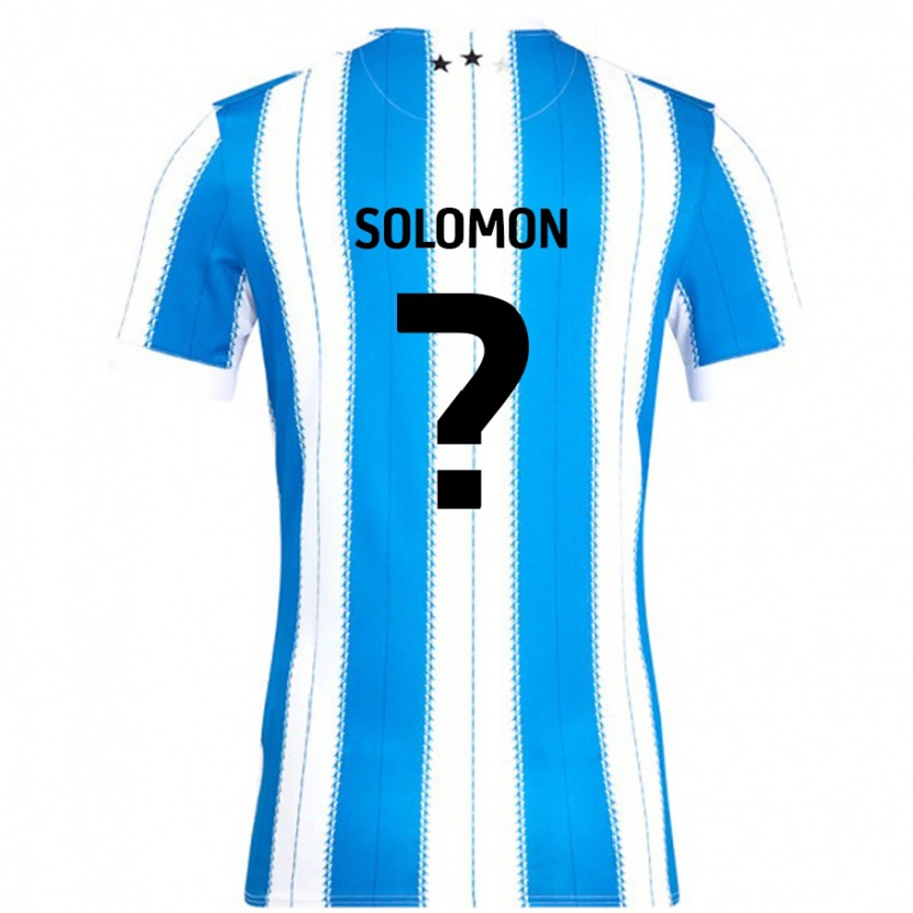 Danxen Mænd Eko Solomon #0 Blå Hvid Hjemmebane Spillertrøjer 2024/25 Trøje T-Shirt