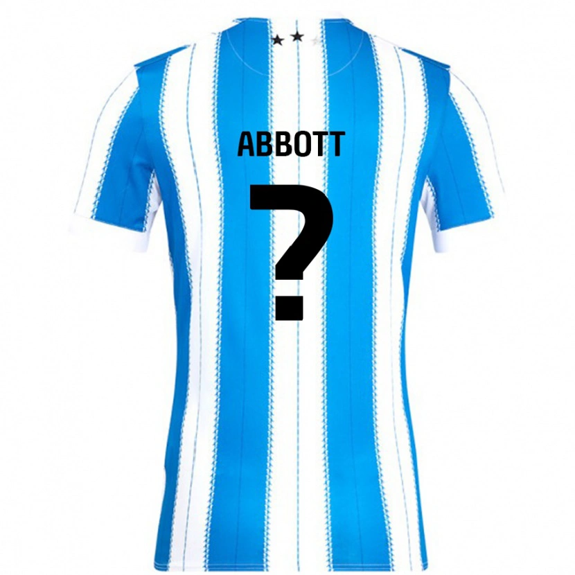 Danxen Mænd Zak Abbott #0 Blå Hvid Hjemmebane Spillertrøjer 2024/25 Trøje T-Shirt