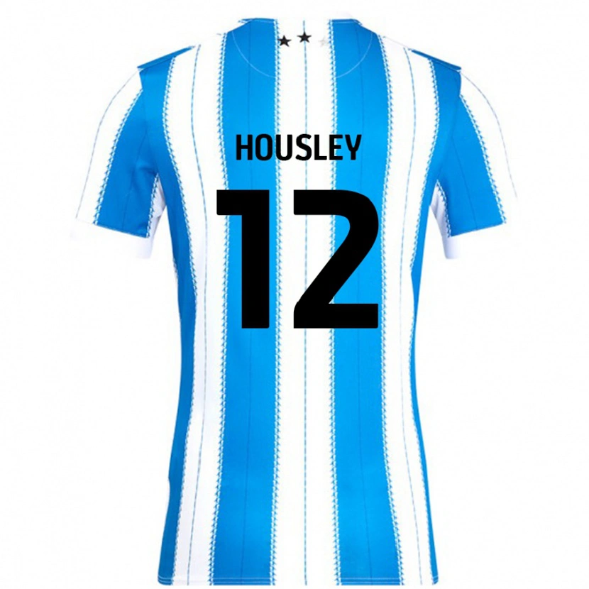 Danxen Mænd Autumn Housley #12 Blå Hvid Hjemmebane Spillertrøjer 2024/25 Trøje T-Shirt