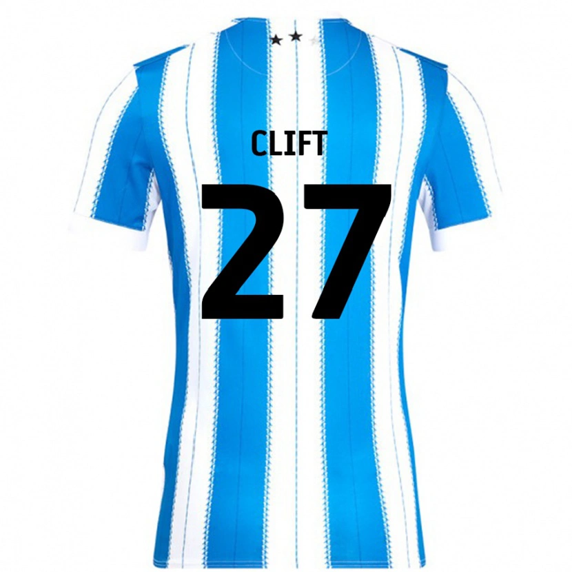 Danxen Mænd Cassidy Clift #27 Blå Hvid Hjemmebane Spillertrøjer 2024/25 Trøje T-Shirt