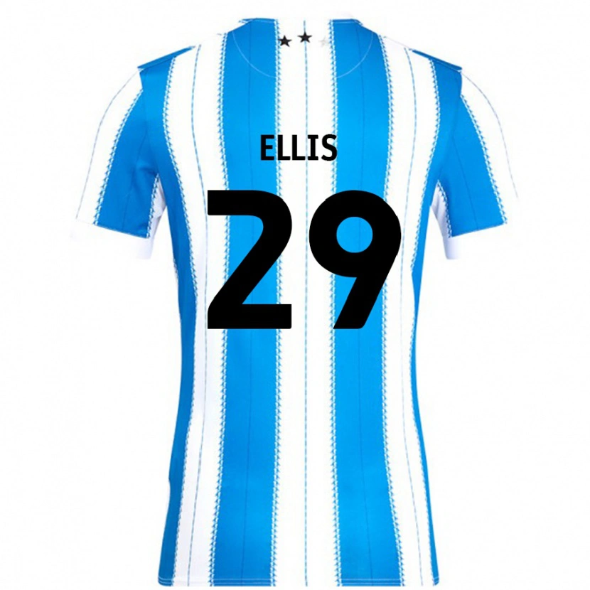 Danxen Mænd Molly Ellis #29 Blå Hvid Hjemmebane Spillertrøjer 2024/25 Trøje T-Shirt