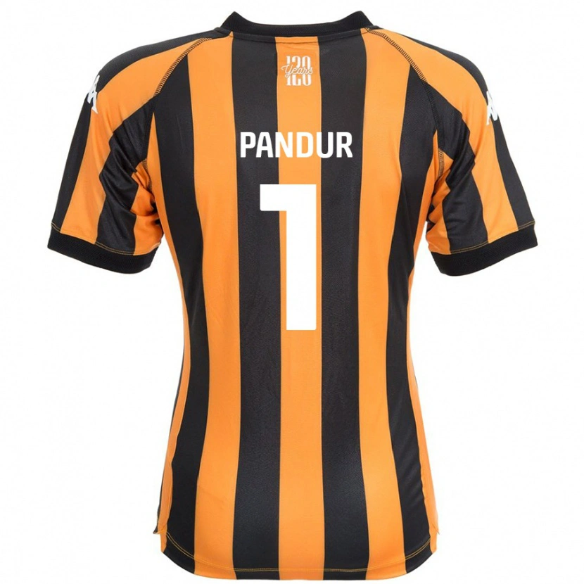 Danxen Mænd Ivor Pandur #1 Sort Rav Hjemmebane Spillertrøjer 2024/25 Trøje T-Shirt