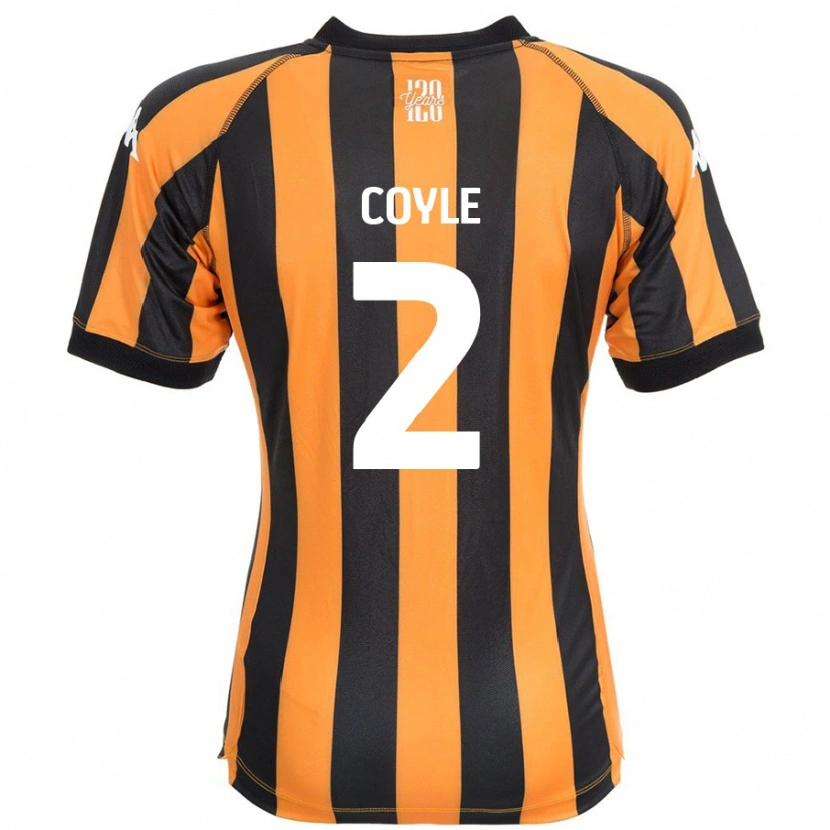 Danxen Mænd Lewie Coyle #2 Sort Rav Hjemmebane Spillertrøjer 2024/25 Trøje T-Shirt