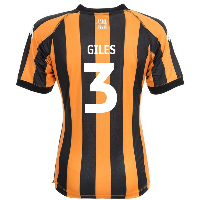 Danxen Mænd Ryan Giles #3 Sort Rav Hjemmebane Spillertrøjer 2024/25 Trøje T-Shirt