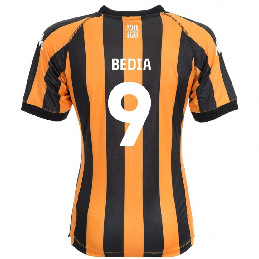 Danxen Mænd Chris Bedia #9 Sort Rav Hjemmebane Spillertrøjer 2024/25 Trøje T-Shirt