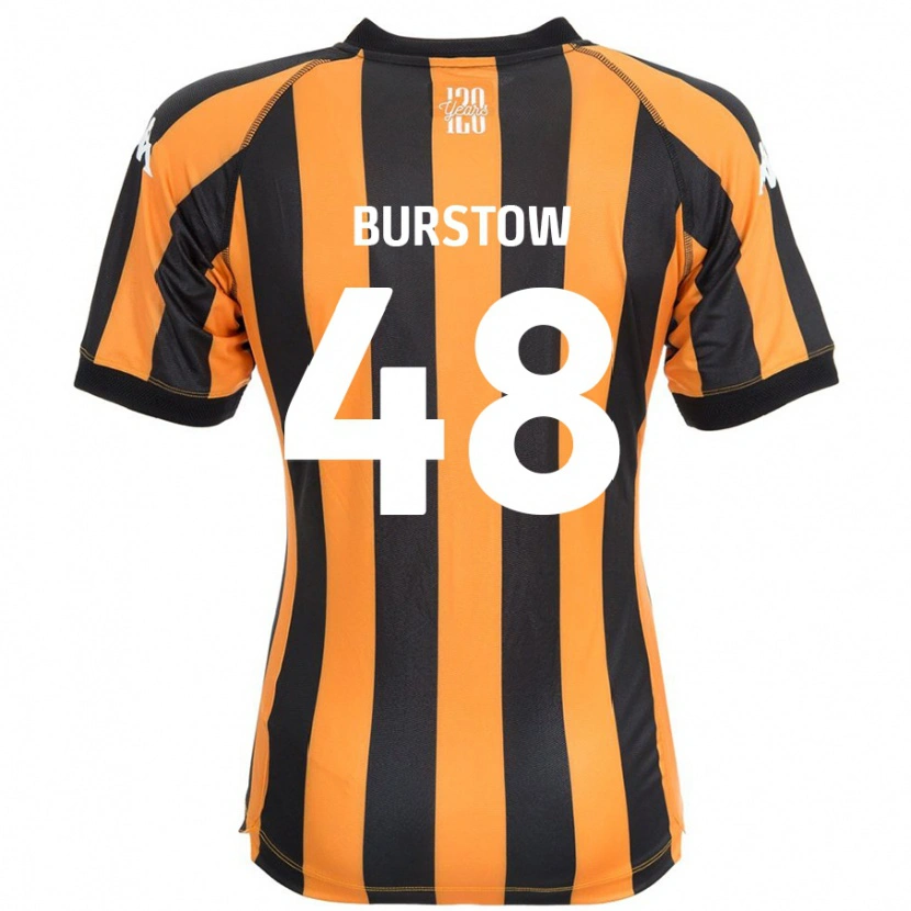Danxen Mænd Mason Burstow #48 Sort Rav Hjemmebane Spillertrøjer 2024/25 Trøje T-Shirt