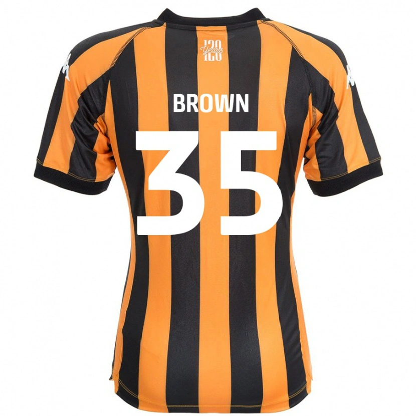 Danxen Mænd Pharrell Brown #35 Sort Rav Hjemmebane Spillertrøjer 2024/25 Trøje T-Shirt