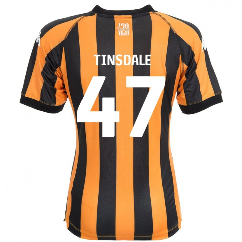 Danxen Mænd Nathan Tinsdale #47 Sort Rav Hjemmebane Spillertrøjer 2024/25 Trøje T-Shirt
