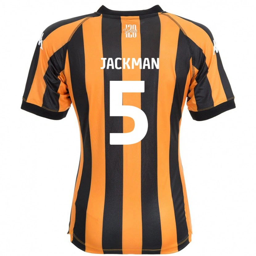 Danxen Mænd Ellice Jackman #5 Sort Rav Hjemmebane Spillertrøjer 2024/25 Trøje T-Shirt