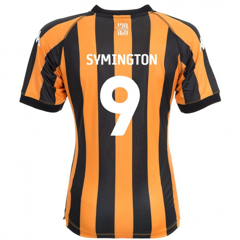 Danxen Mænd Jo Symington #9 Sort Rav Hjemmebane Spillertrøjer 2024/25 Trøje T-Shirt