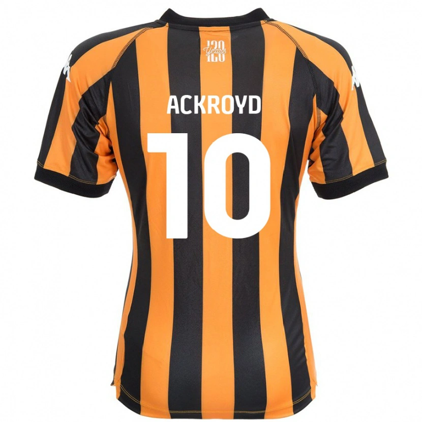 Danxen Mænd Rachael Ackroyd #10 Sort Rav Hjemmebane Spillertrøjer 2024/25 Trøje T-Shirt