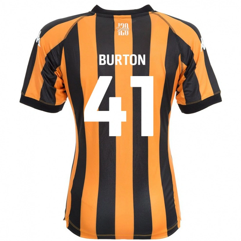 Danxen Mænd Jess Burton #41 Sort Rav Hjemmebane Spillertrøjer 2024/25 Trøje T-Shirt