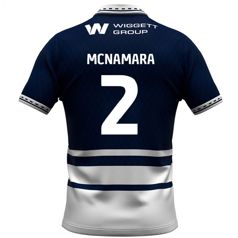 Danxen Mænd Danny Mcnamara #2 Marineblå Hvid Hjemmebane Spillertrøjer 2024/25 Trøje T-Shirt
