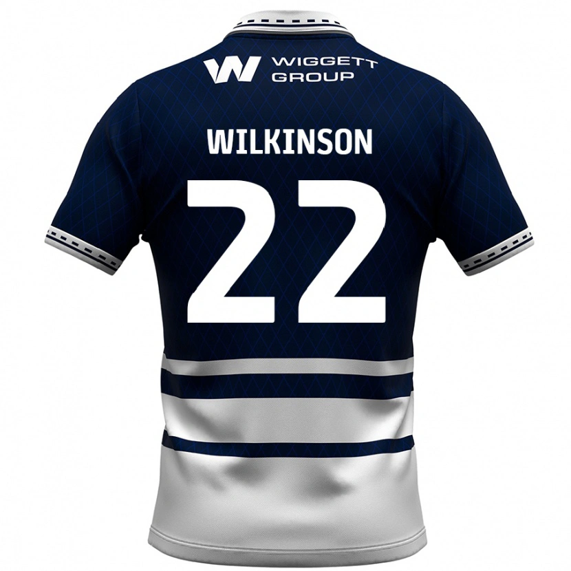Danxen Mænd Chloe Wilkinson #22 Marineblå Hvid Hjemmebane Spillertrøjer 2024/25 Trøje T-Shirt