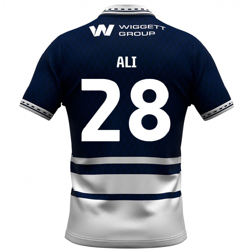Danxen Mænd Francesca Ali #28 Marineblå Hvid Hjemmebane Spillertrøjer 2024/25 Trøje T-Shirt