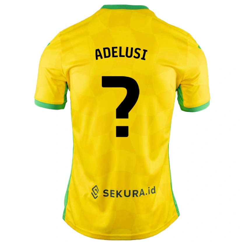 Danxen Mænd Theodore Adelusi #0 Gul Grøn Hjemmebane Spillertrøjer 2024/25 Trøje T-Shirt