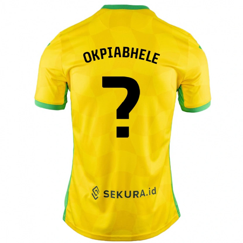 Danxen Mænd Oser Okpiabhele #0 Gul Grøn Hjemmebane Spillertrøjer 2024/25 Trøje T-Shirt