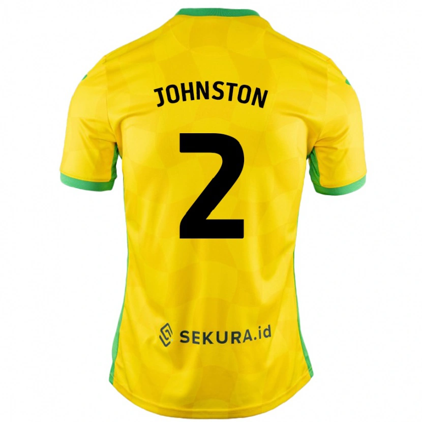 Danxen Mænd Chardonnay Johnston #2 Gul Grøn Hjemmebane Spillertrøjer 2024/25 Trøje T-Shirt