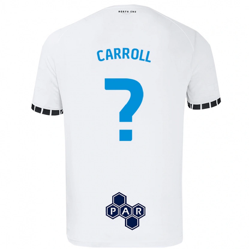 Danxen Mænd Theo Carroll #0 Hvid Hjemmebane Spillertrøjer 2024/25 Trøje T-Shirt