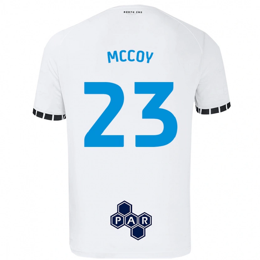 Danxen Mænd Faye Mccoy #23 Hvid Hjemmebane Spillertrøjer 2024/25 Trøje T-Shirt