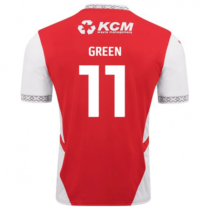 Danxen Mænd Andre Green #11 Rød Hvid Hjemmebane Spillertrøjer 2024/25 Trøje T-Shirt