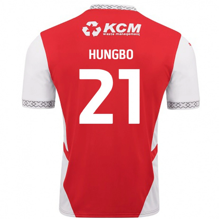 Danxen Mænd Joseph Hungbo #21 Rød Hvid Hjemmebane Spillertrøjer 2024/25 Trøje T-Shirt