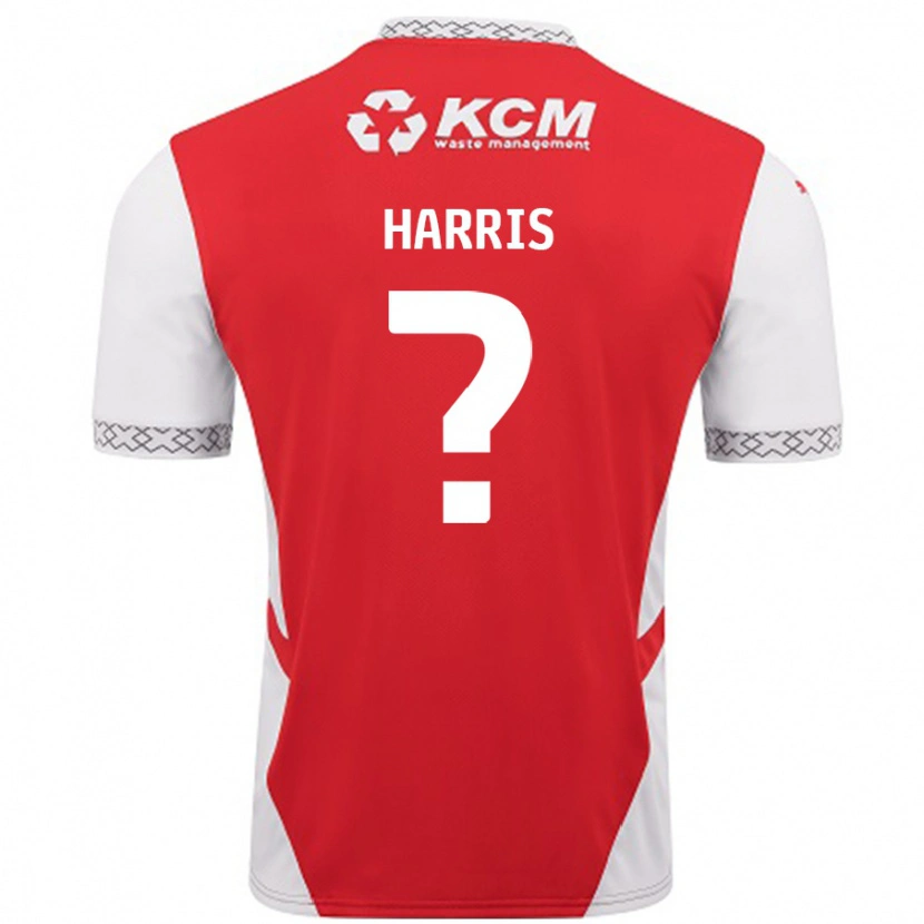 Danxen Mænd Harris #0 Rød Hvid Hjemmebane Spillertrøjer 2024/25 Trøje T-Shirt