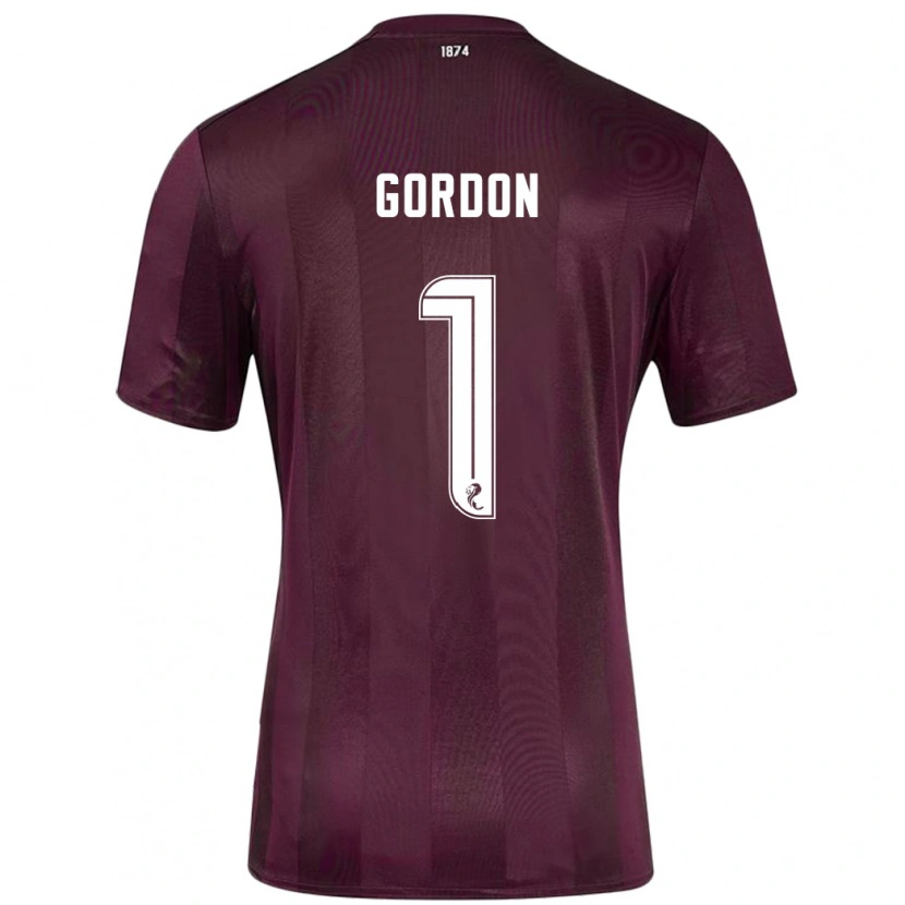 Danxen Mænd Craig Gordon #1 Bourgogne Hjemmebane Spillertrøjer 2024/25 Trøje T-Shirt