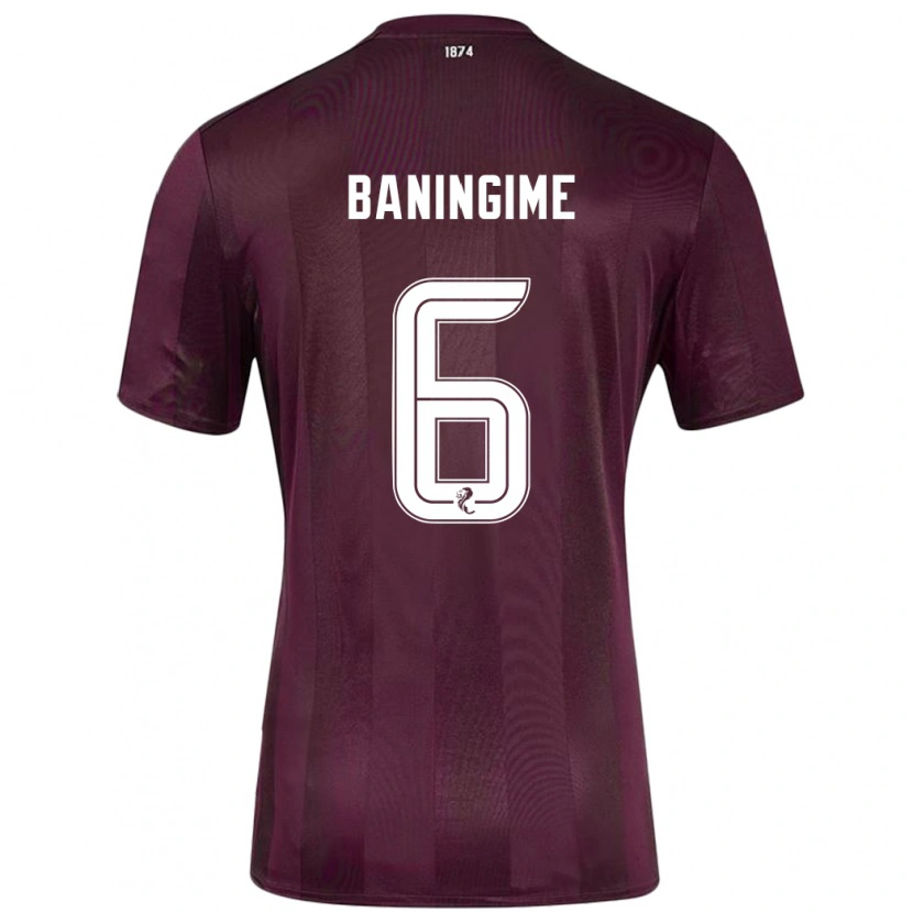 Danxen Mænd Beni Baningime #6 Bourgogne Hjemmebane Spillertrøjer 2024/25 Trøje T-Shirt