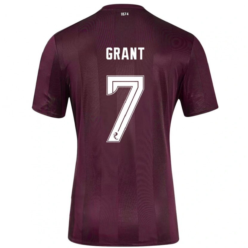 Danxen Mænd Jorge Grant #7 Bourgogne Hjemmebane Spillertrøjer 2024/25 Trøje T-Shirt