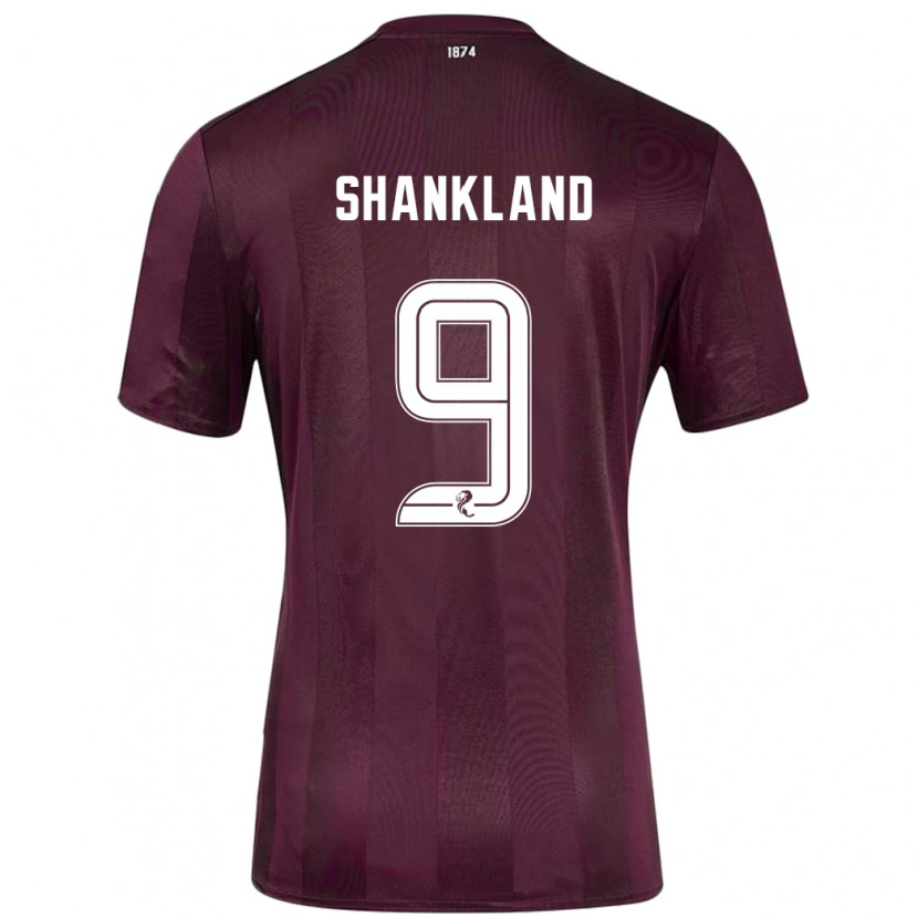 Danxen Mænd Lawrence Shankland #9 Bourgogne Hjemmebane Spillertrøjer 2024/25 Trøje T-Shirt