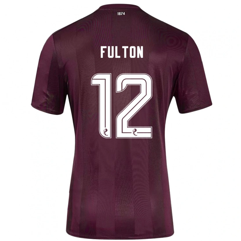 Danxen Mænd Ryan Fulton #12 Bourgogne Hjemmebane Spillertrøjer 2024/25 Trøje T-Shirt