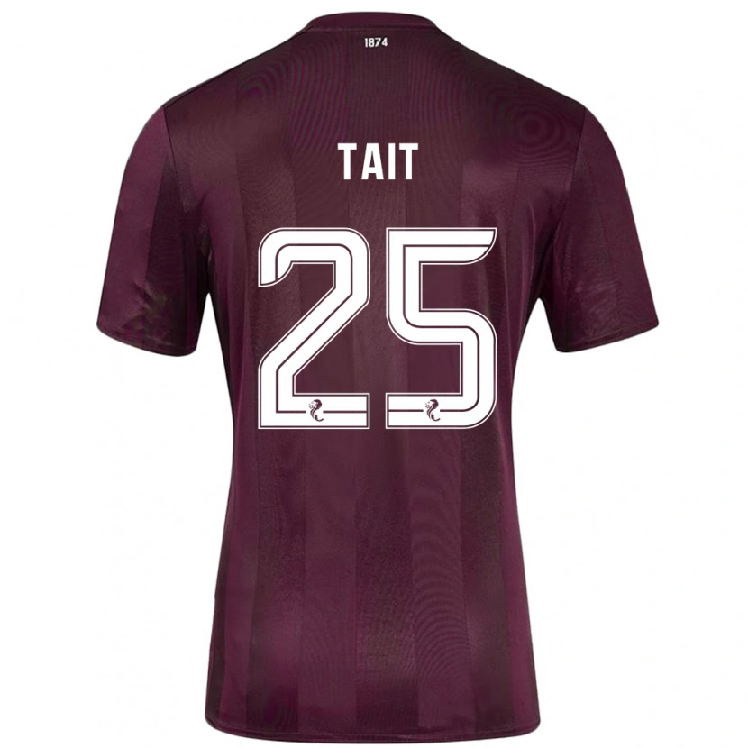 Danxen Mænd Macaulay Tait #25 Bourgogne Hjemmebane Spillertrøjer 2024/25 Trøje T-Shirt