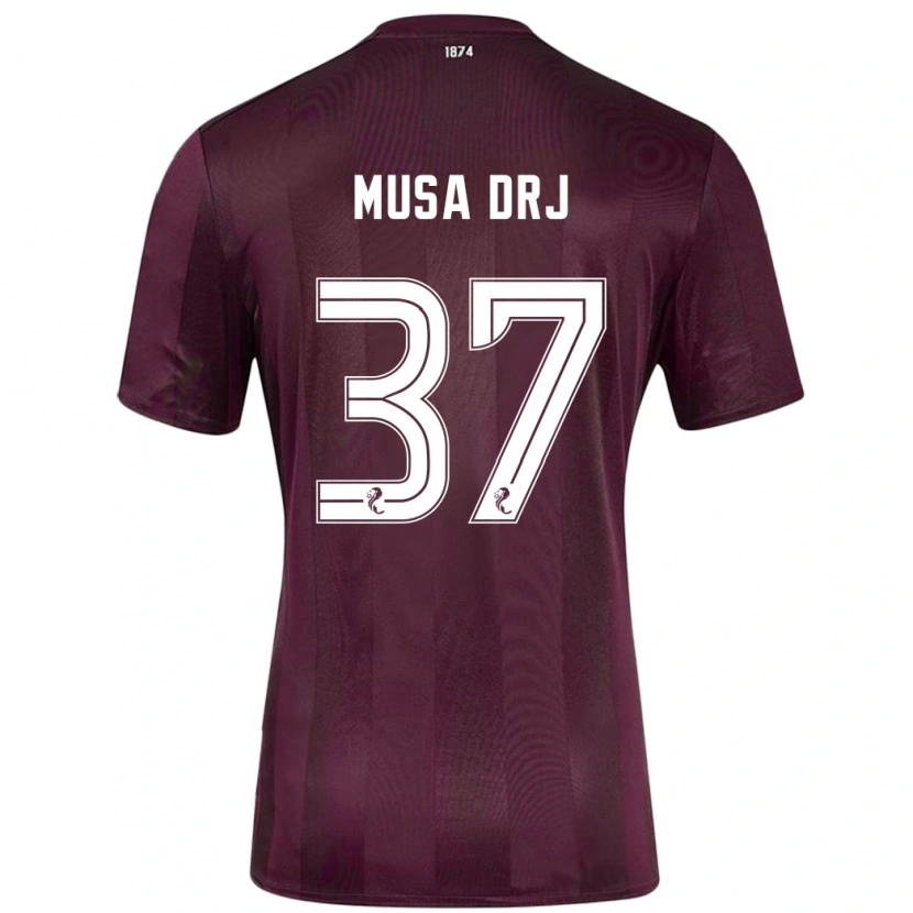 Danxen Mænd Musa Drammeh #37 Bourgogne Hjemmebane Spillertrøjer 2024/25 Trøje T-Shirt