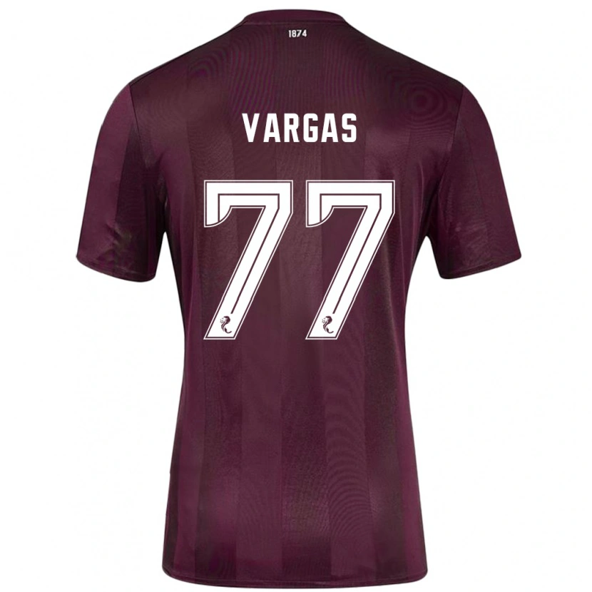 Danxen Mænd Kenneth Vargas #77 Bourgogne Hjemmebane Spillertrøjer 2024/25 Trøje T-Shirt