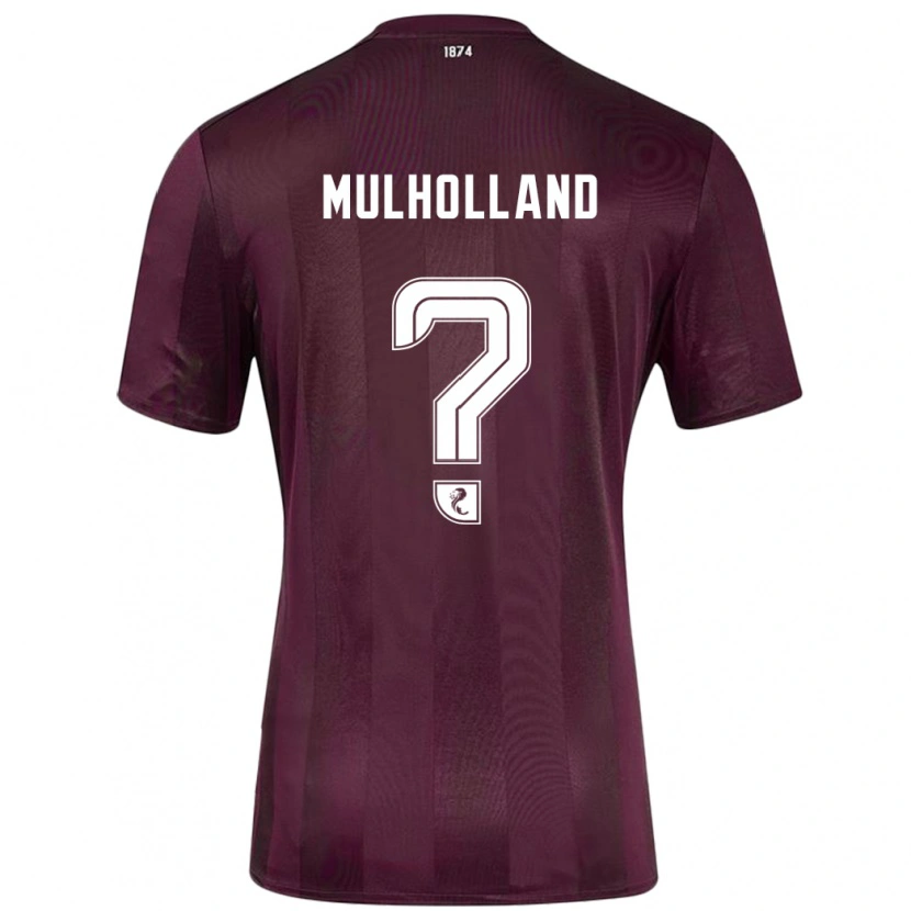 Danxen Mænd James Mulholland #0 Bourgogne Hjemmebane Spillertrøjer 2024/25 Trøje T-Shirt