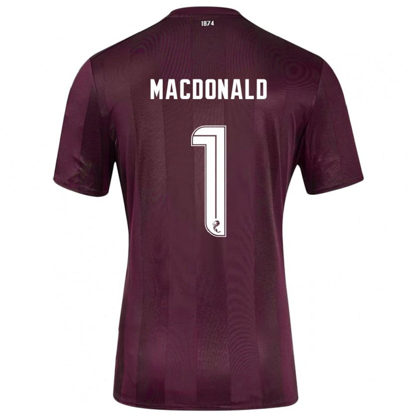 Danxen Mænd Jamie Macdonald #1 Bourgogne Hjemmebane Spillertrøjer 2024/25 Trøje T-Shirt