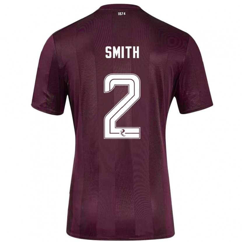 Danxen Mænd Lucas Smith #2 Bourgogne Hjemmebane Spillertrøjer 2024/25 Trøje T-Shirt