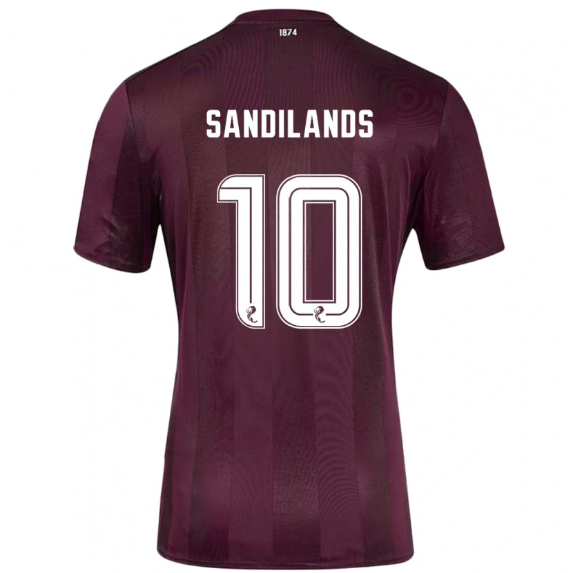 Danxen Mænd Callum Sandilands #10 Bourgogne Hjemmebane Spillertrøjer 2024/25 Trøje T-Shirt