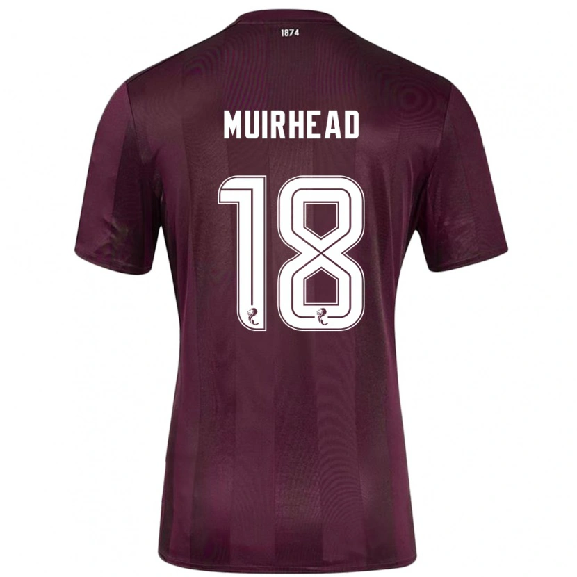 Danxen Mænd Owen Muirhead #18 Bourgogne Hjemmebane Spillertrøjer 2024/25 Trøje T-Shirt