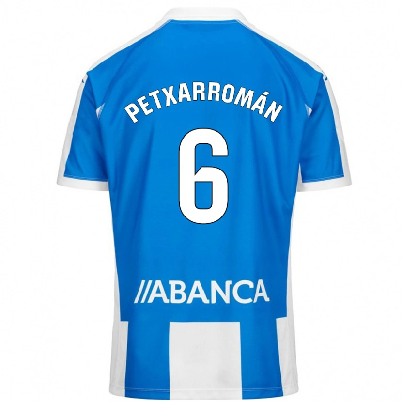 Danxen Mænd Álex Petxa #6 Blå Hvid Hjemmebane Spillertrøjer 2024/25 Trøje T-Shirt
