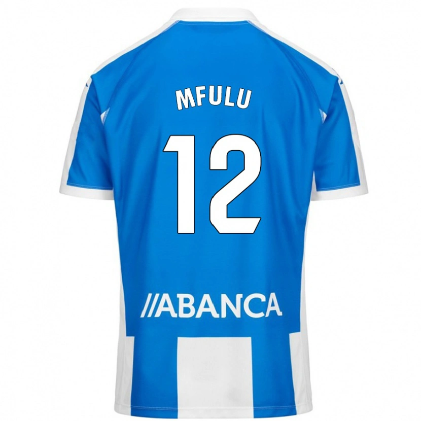 Danxen Mænd Nuke Mfulu #12 Blå Hvid Hjemmebane Spillertrøjer 2024/25 Trøje T-Shirt