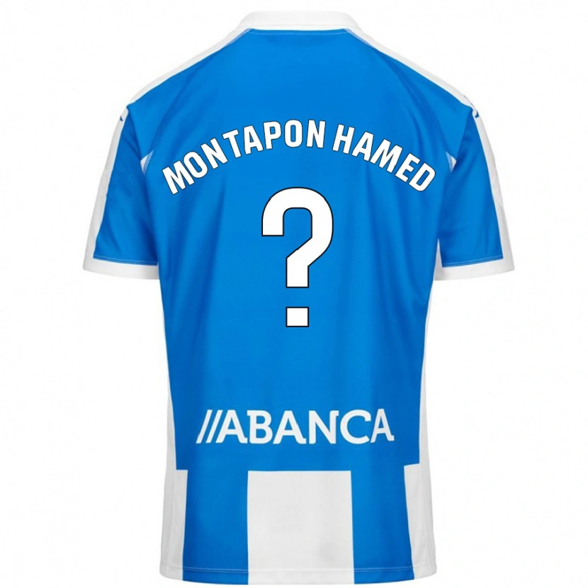 Danxen Mænd Fadil Montapon Hamed #0 Blå Hvid Hjemmebane Spillertrøjer 2024/25 Trøje T-Shirt