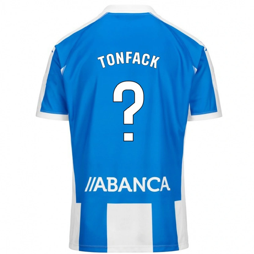 Danxen Mænd Bil Dornol Nsongo Tonfack #0 Blå Hvid Hjemmebane Spillertrøjer 2024/25 Trøje T-Shirt